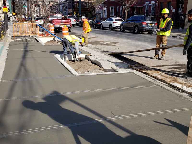 Bioswales project in Queens NY by C Francis Construction Corp