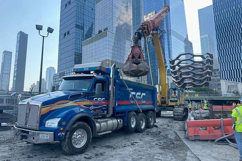 View of bridge on beautiful fall afternoon