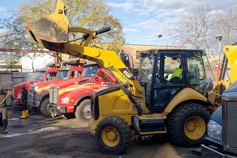 Mini excavator available for construction equipment rental in NYC
