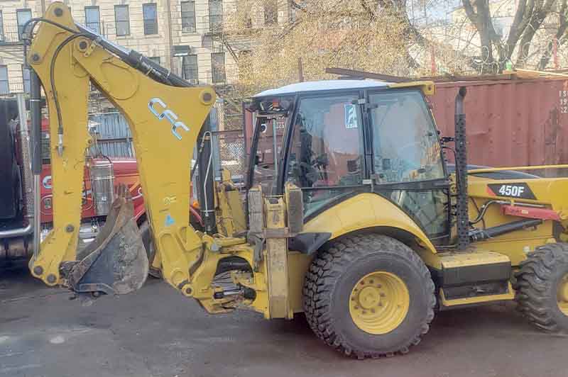 Mini excavator available for construction equipment rental in NYC