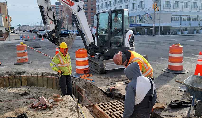Concrete curb construction in New York City for commercial sites